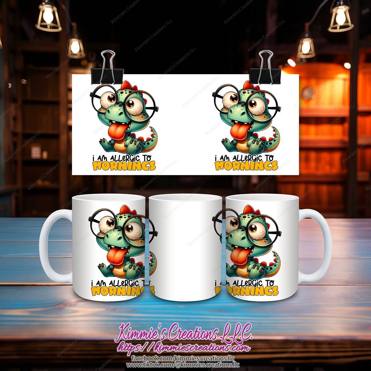 I am Allergic to Mornings Mug - Kimmie's Creations L.L.C.