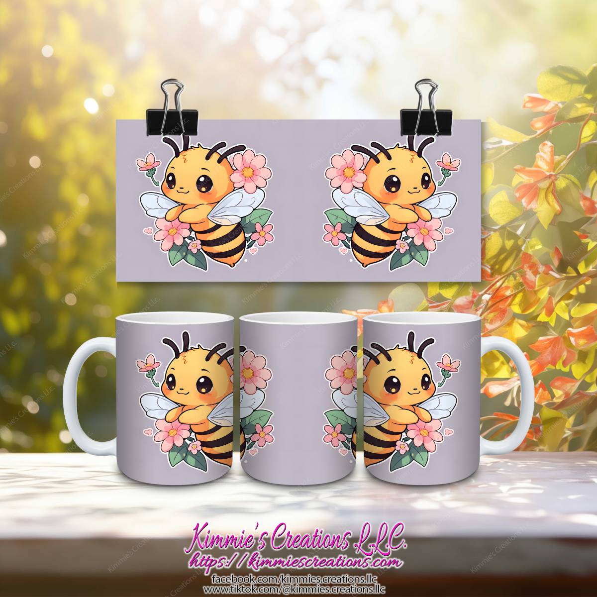 Cute Honeybee Mugs - Kimmie's Creations L.L.C.