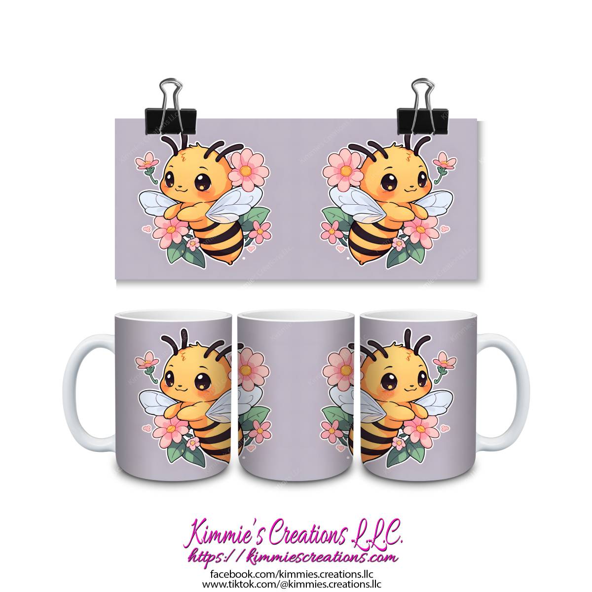 Cute Honeybee Mugs - Kimmie's Creations L.L.C.