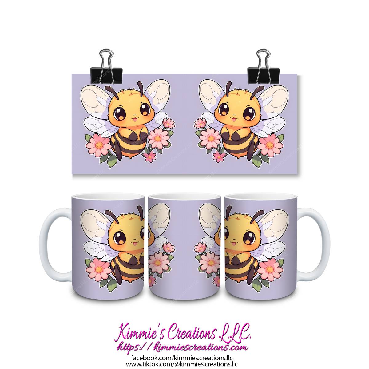 Cute Honeybee Mugs - Kimmie's Creations L.L.C.
