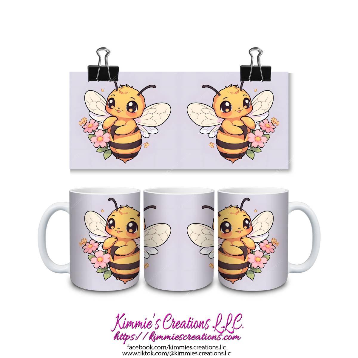 Cute Honeybee Mugs - Kimmie's Creations L.L.C.