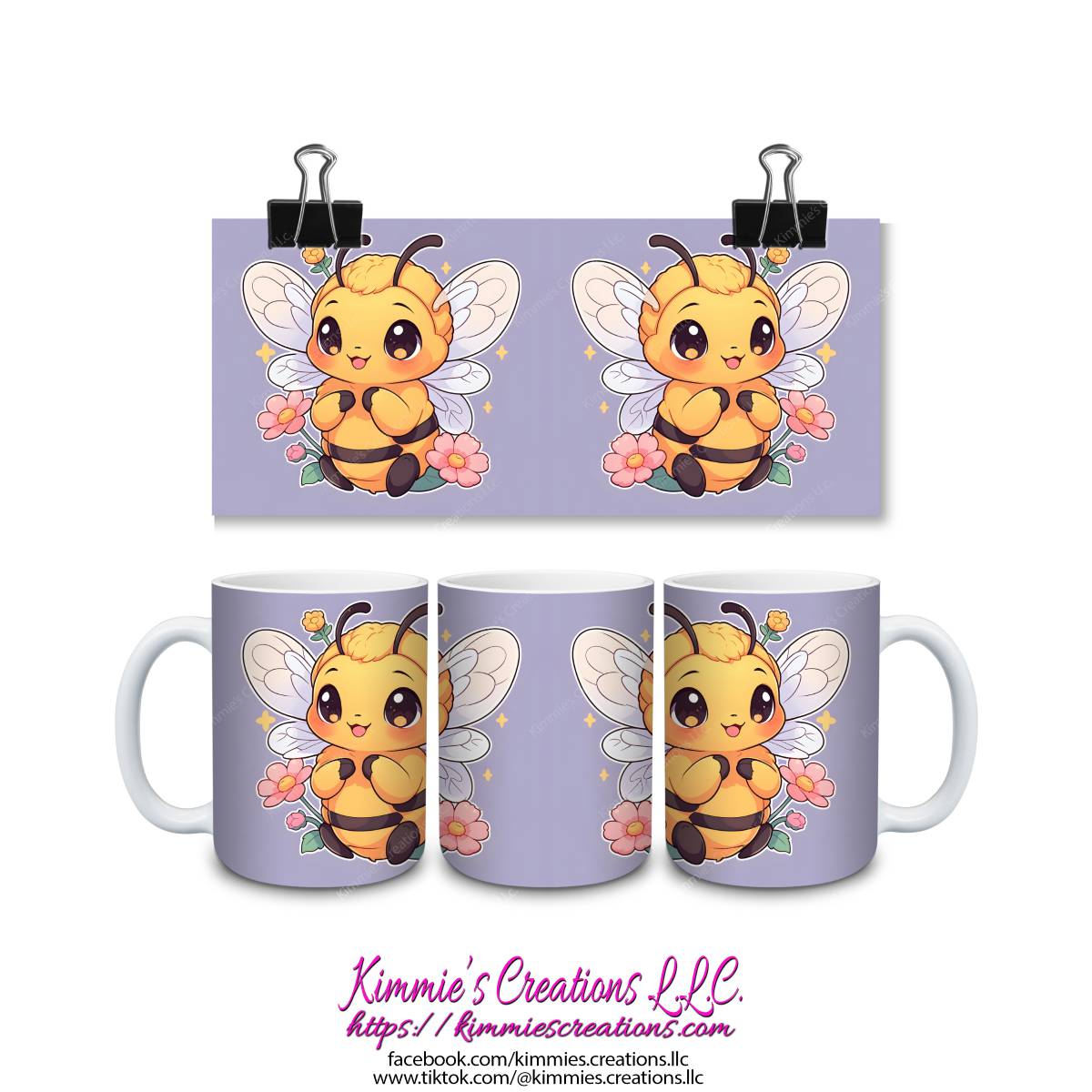 Cute Honeybee Mugs - Kimmie's Creations L.L.C.