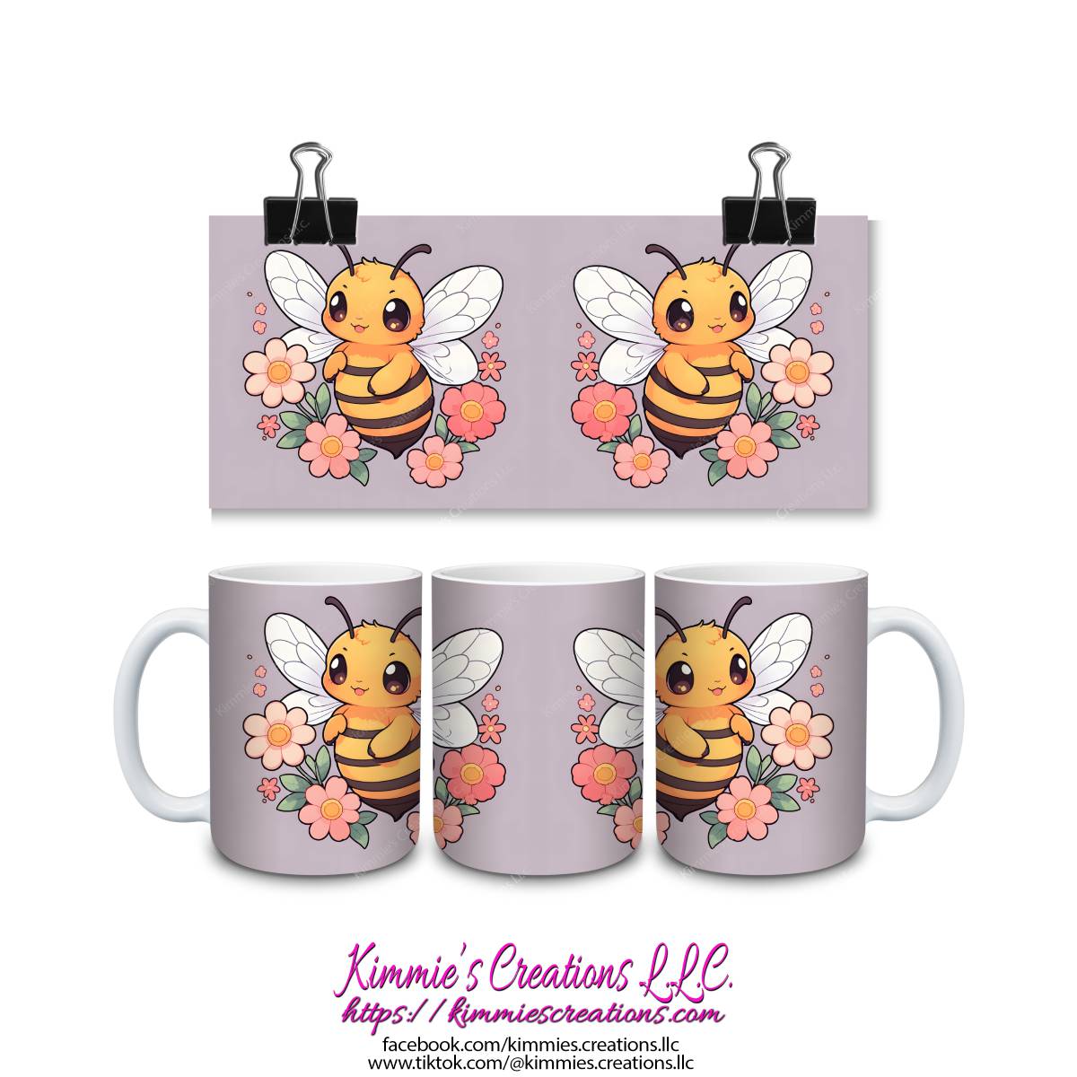 Cute Honeybee Mugs - Kimmie's Creations L.L.C.