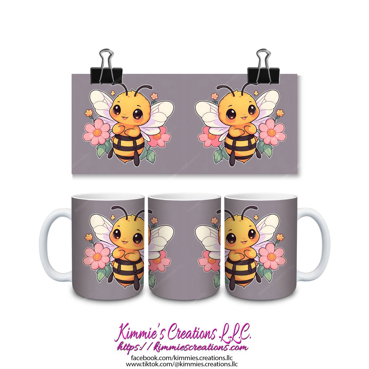 Cute Honeybee Mugs - Kimmie's Creations L.L.C.