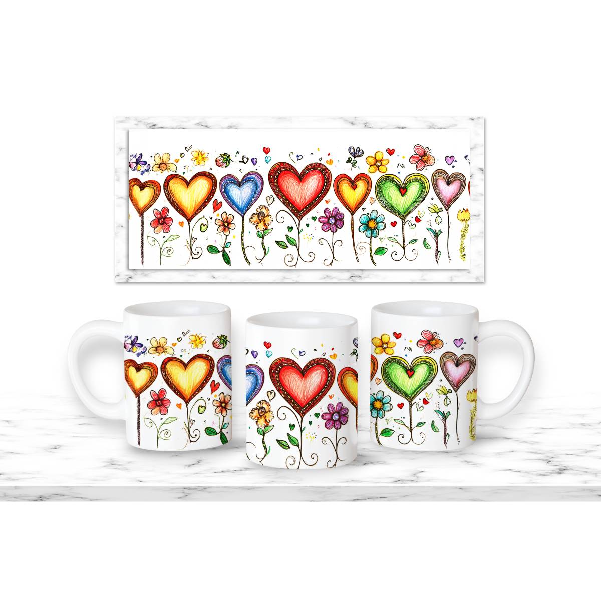 Heart Balloons Mug - mug