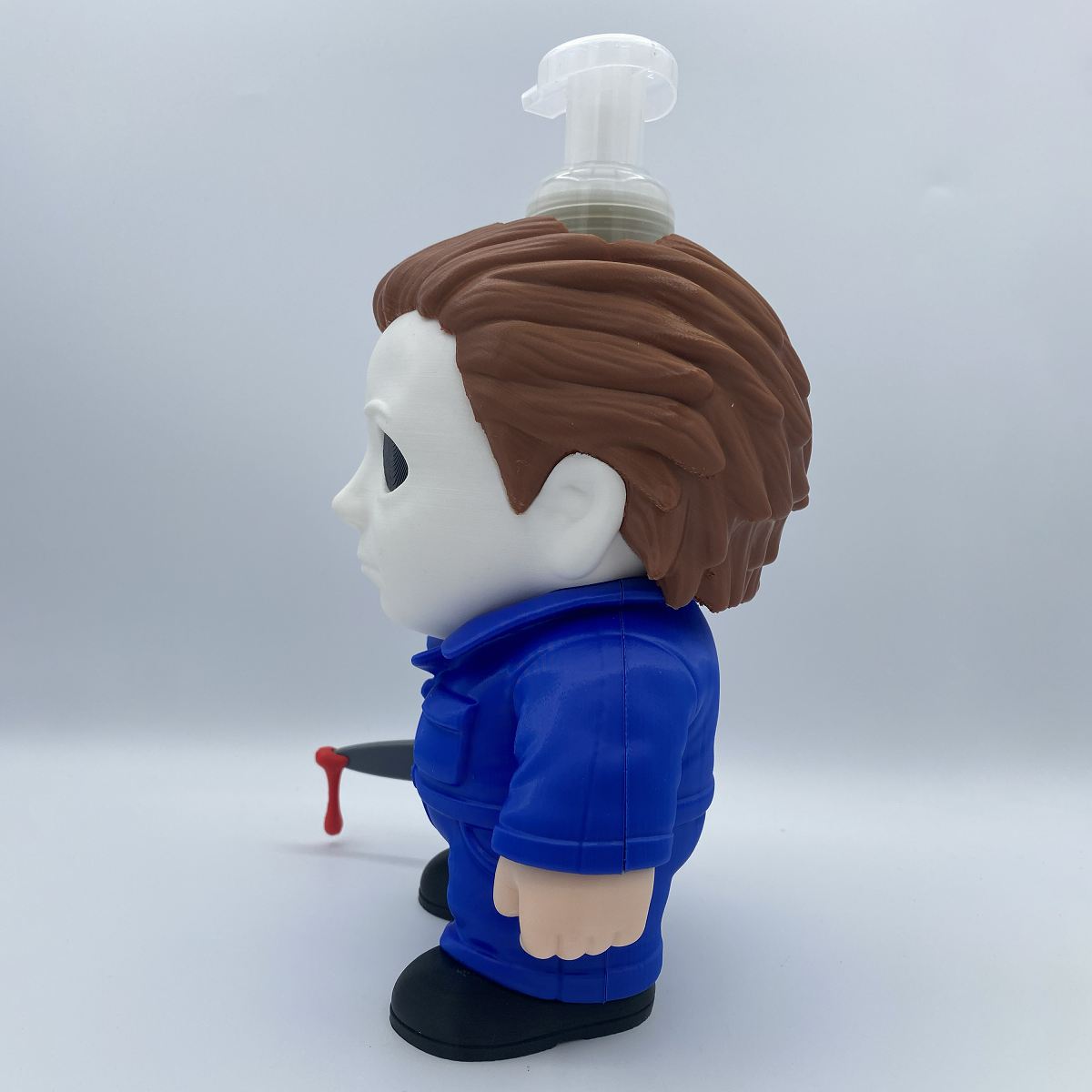 Side view of Michael Myers 3D printed soap holder