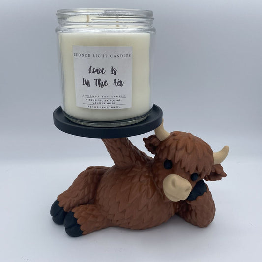 Moooood Lighting Highland Cow 3-Wick Candle Holder