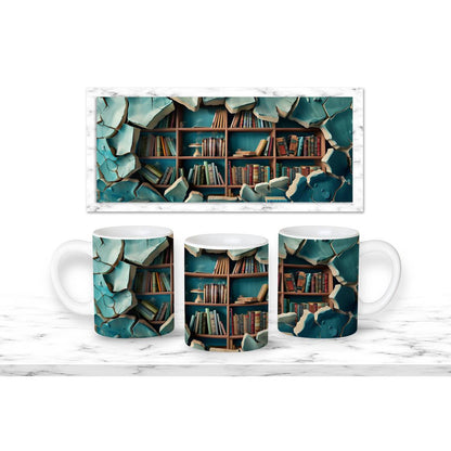 Library Books and Bookshelves Mugs - 06 / 11 oz - mug