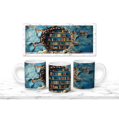 Library Books and Bookshelves Mugs - 08 / 11 oz - mug