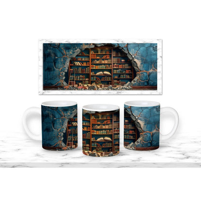 Library Books and Bookshelves Mugs - 04 / 11 oz - mug