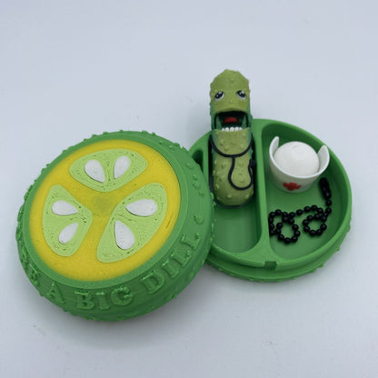 Tickles the Pickle - Articulated 3D Printed Fidget Toy & Keychain
