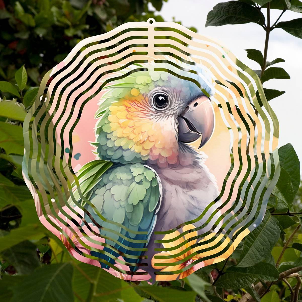 Stunningly Detailed Parrot Wind Spinner - Kimmie's Creations L.L.C.