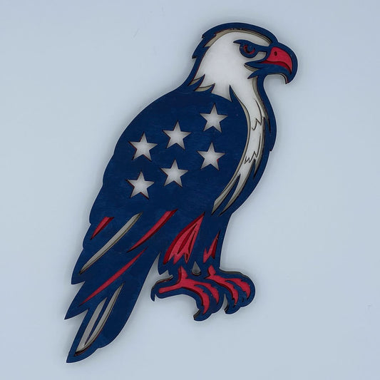 Patriotic Perched Eagle Decorative Display