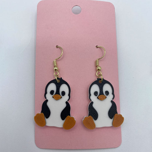 Penguin Earring Set - 3D Printed Penguin Earrings