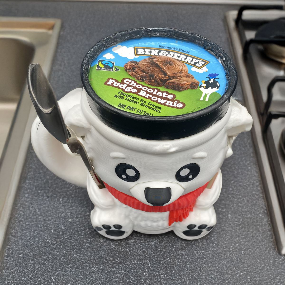 Petey the Polar Bear Pint Pal Ice Cream Holder