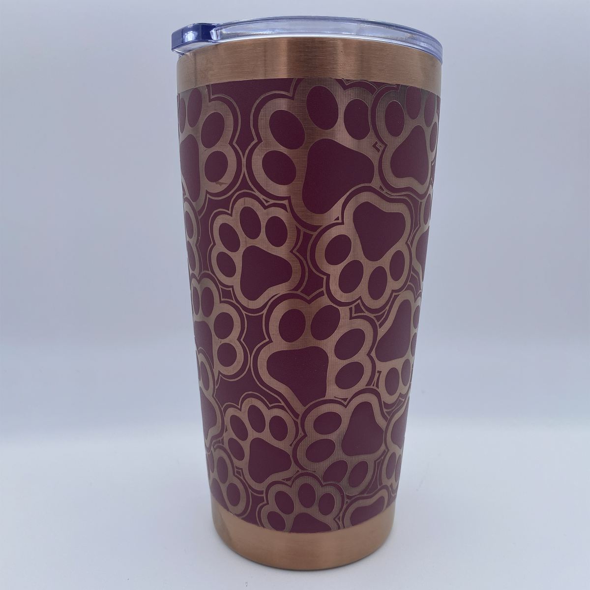 Puppy Paws engraved 20oz stainless steel tumbler