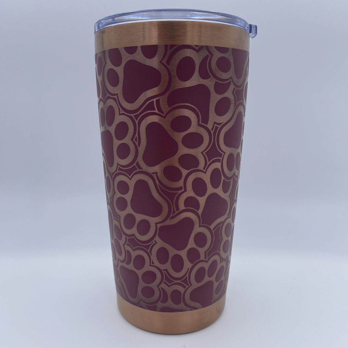 Puppy Paws engraved 20oz stainless steel tumbler