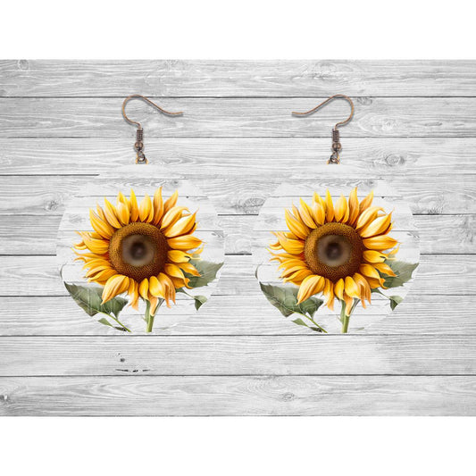 Sunflower Round Earrings