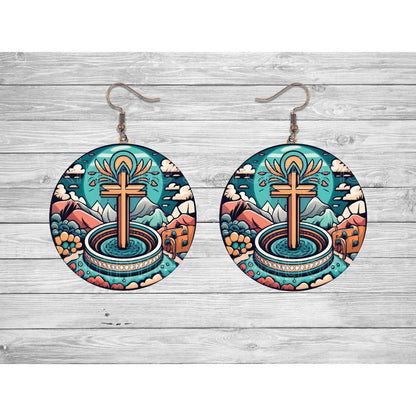 Crosses of Faith Round Earrings - Kimmie's Creations L.L.C.