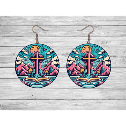 Crosses of Faith Round Earrings - Kimmie's Creations L.L.C.