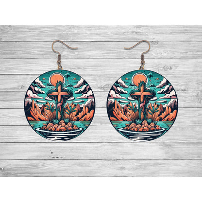 Crosses of Faith Round Earrings - Kimmie's Creations L.L.C.