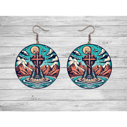 Crosses of Faith Round Earrings - Kimmie's Creations L.L.C.