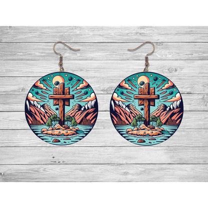 Crosses of Faith Round Earrings - Kimmie's Creations L.L.C.