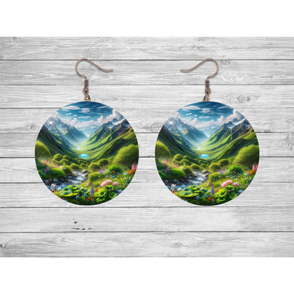 Green Valley Round Earrings - jewelry