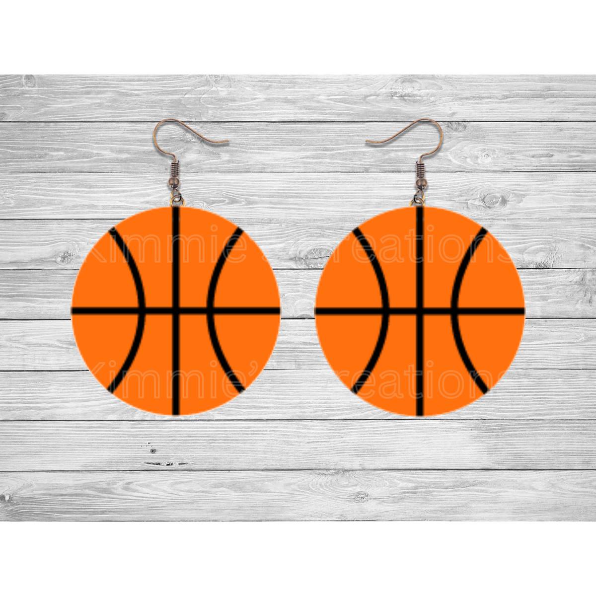 Basketball Round Earrings - Kimmie's Creations L.L.C.