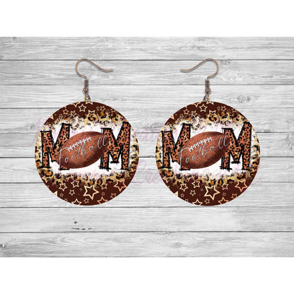 Football Mom Round Earrings - jewelry