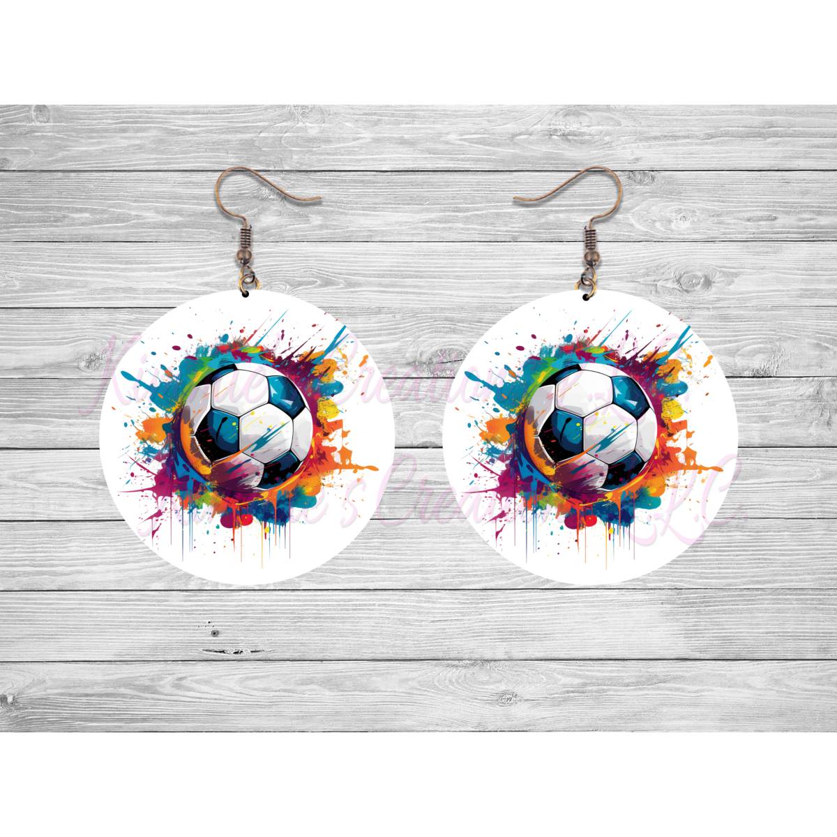 Soccer Ball Round Earrings - jewelry