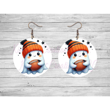Funny Halloween Ghosts Round Earrings - 24 - jewelry