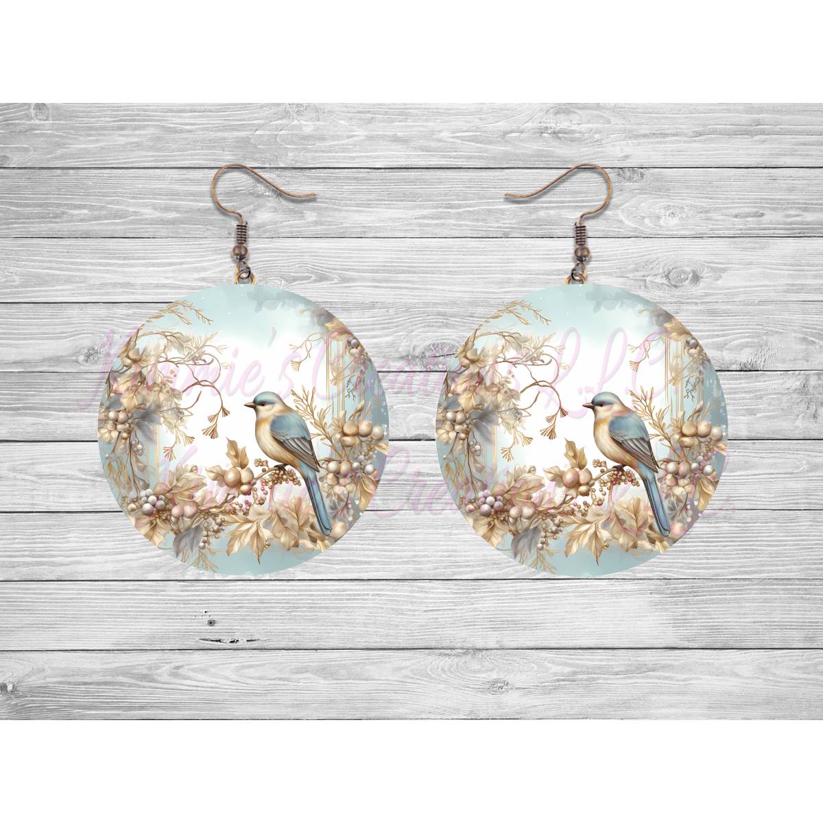 Vintage Christmas Round Earrings - Kimmie's Creations L.L.C.