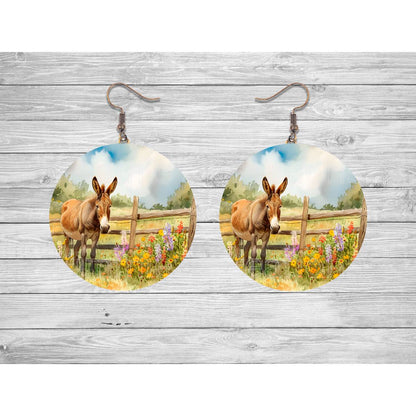 Donkeys - a collection of Round Earrings - Kimmie's Creations L.L.C.