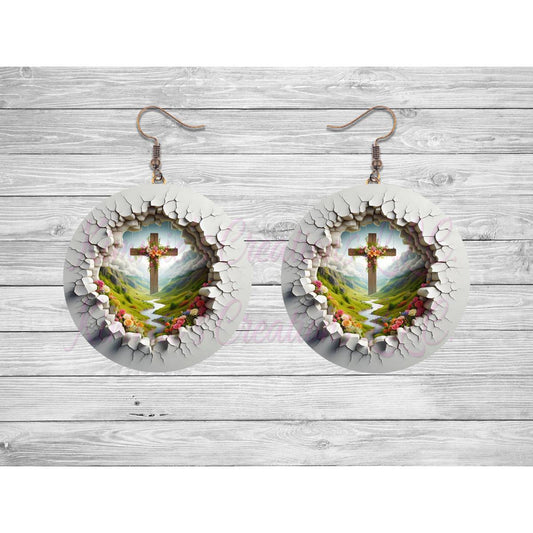 Valley of Faith Round Earrings - Kimmie's Creations L.L.C.