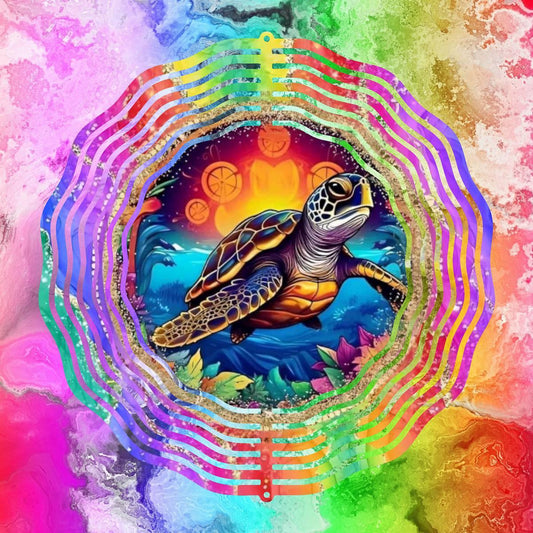 Colorful Aquatics Wind Spinner: Turtle Delight! - Kimmie's Creations L.L.C.