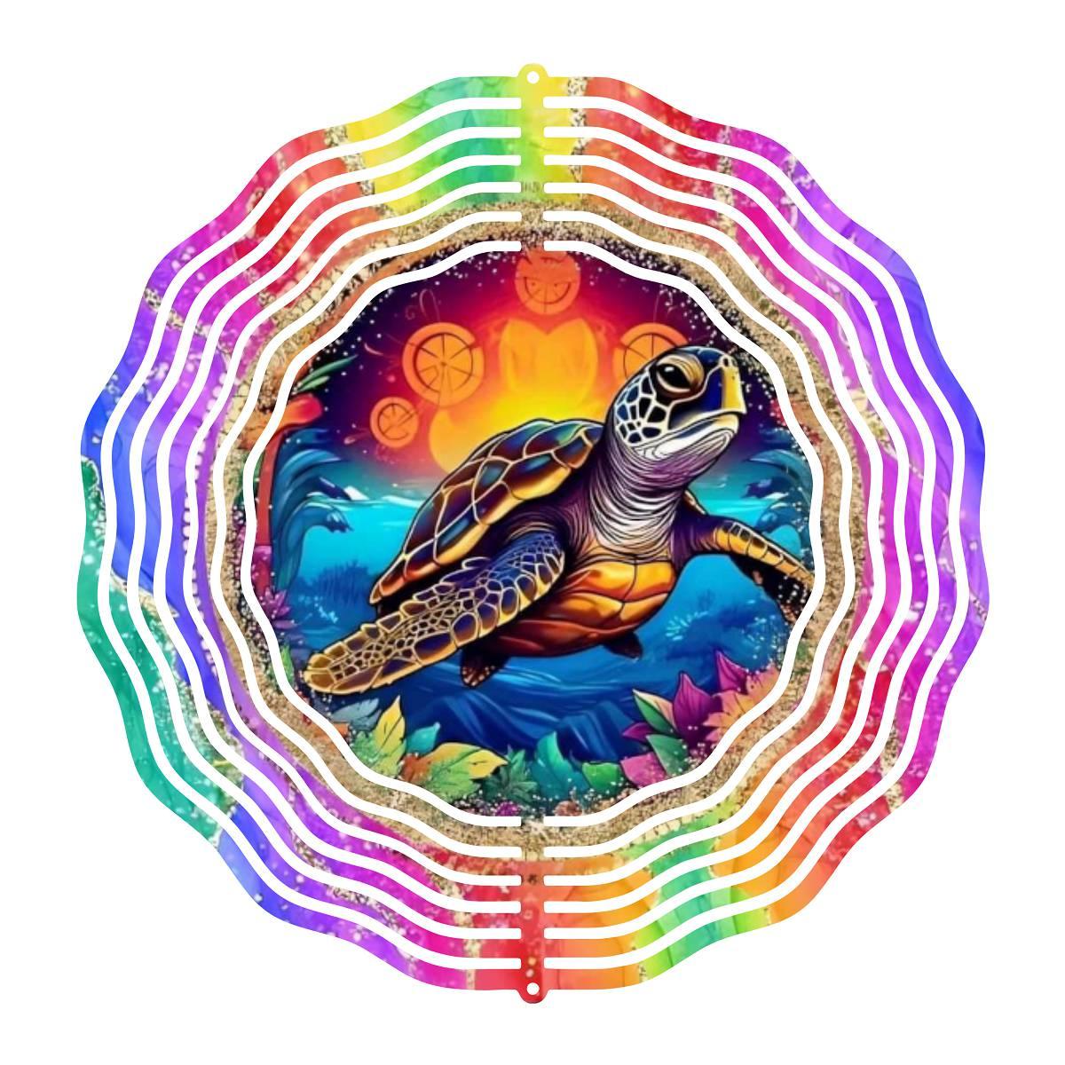 Colorful Aquatics Wind Spinner: Turtle Delight! - Kimmie's Creations L.L.C.