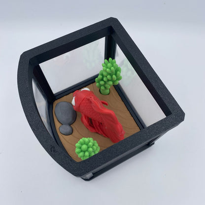 Betta fish aquarium 3D printed diorama