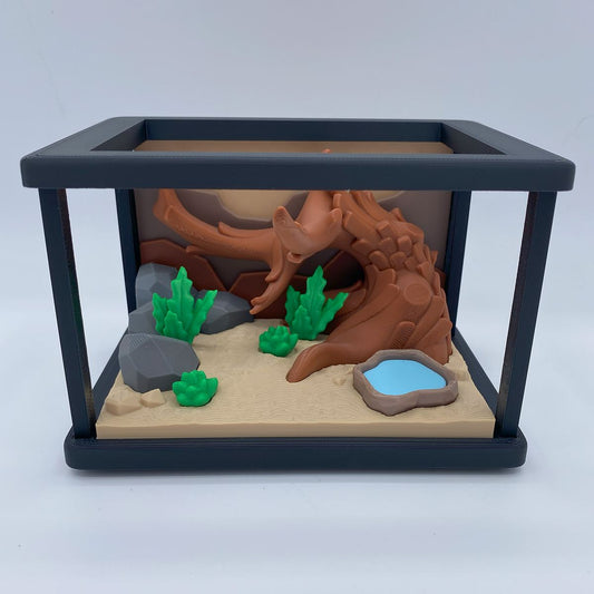 Reptile enclosure 3D printed diorama