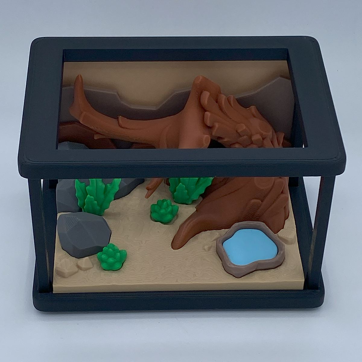 Reptile Enclosure and a Bearded Dragon 3D print