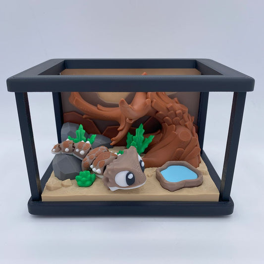 Reptile Enclosure and a Bearded Dragon 3D print