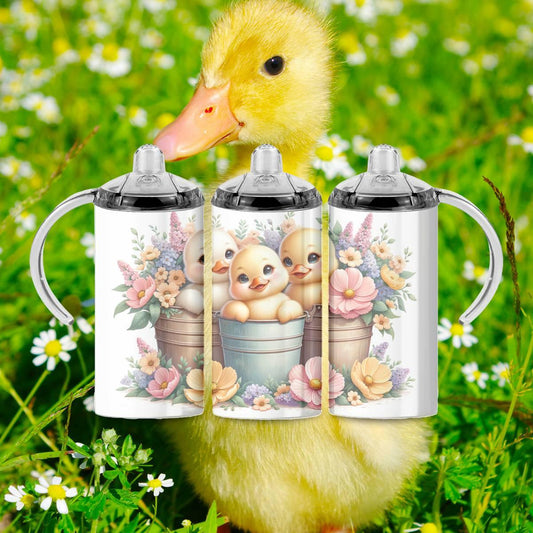 Ducks in Buckets- a 12 oz Sippy - Kimmie's Creations L.L.C.