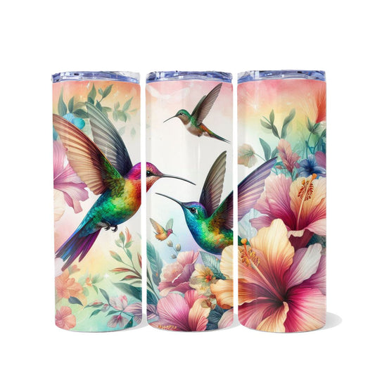 Hummingbird Trio Dual Opening Skinny Tumbler