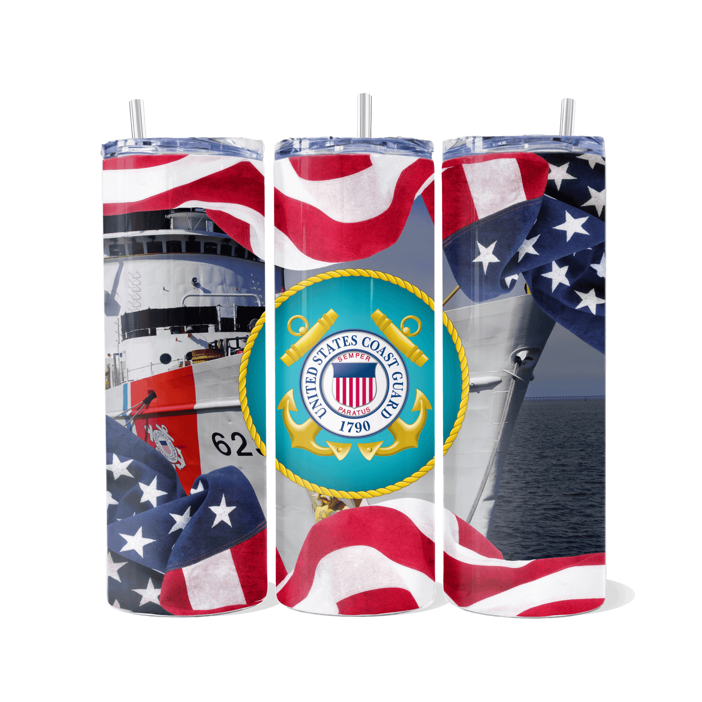 US Coast Guard Skinny Tumbler - Kimmie's Creations L.L.C.