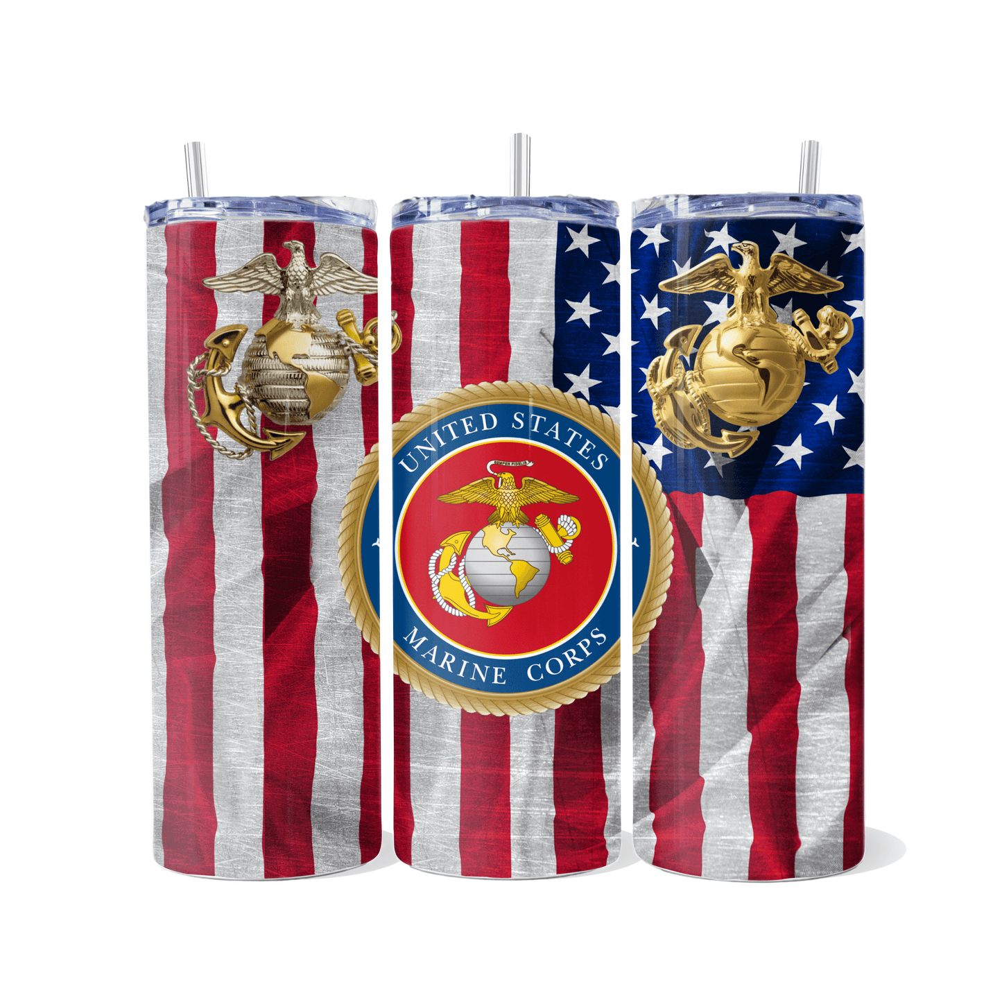 US Marines Skinny Tumbler with 2 image choices - Kimmie's Creations L.L.C.