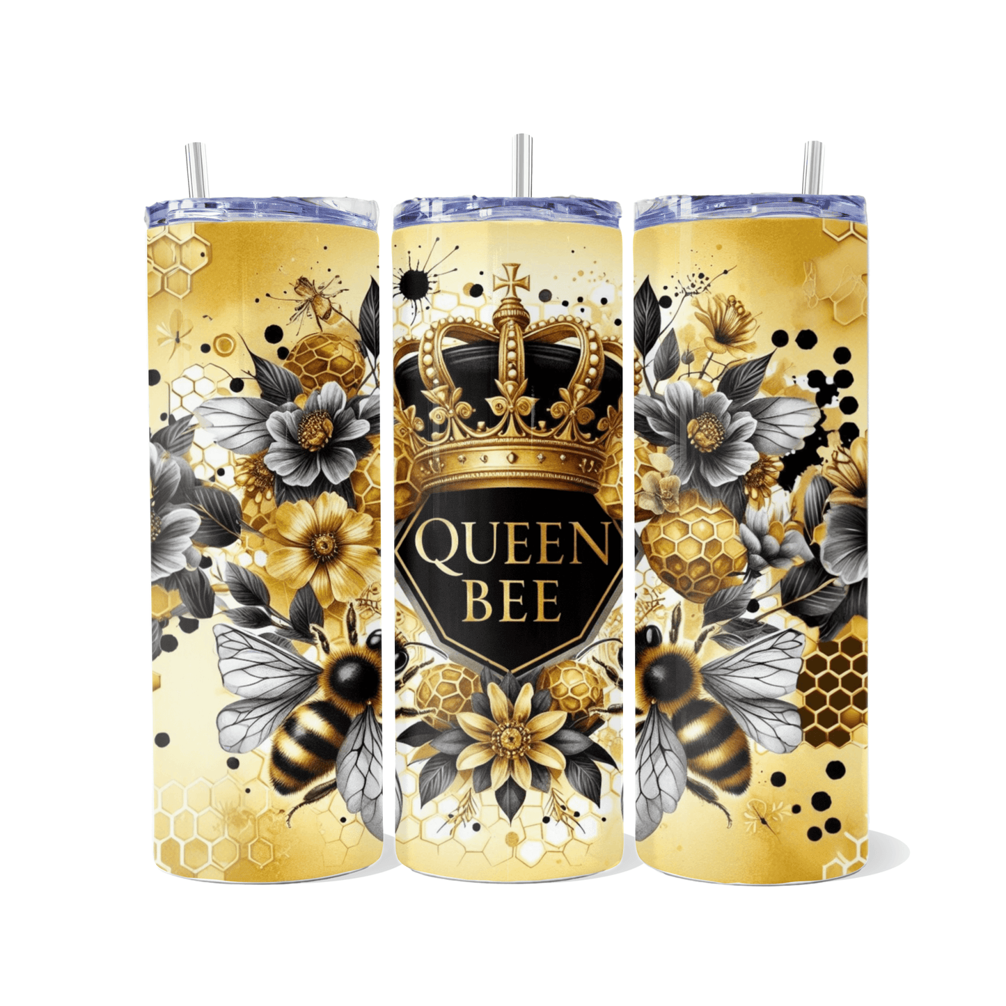 Queen Bee skinny tumbler - Kimmie's Creations L.L.C.