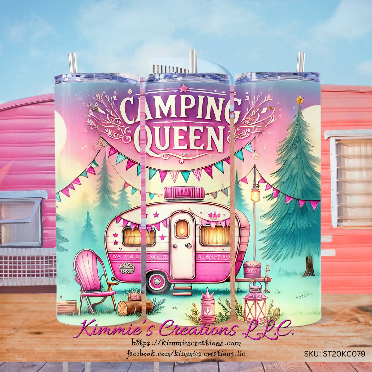 Camping Queen - the skinny tumbler