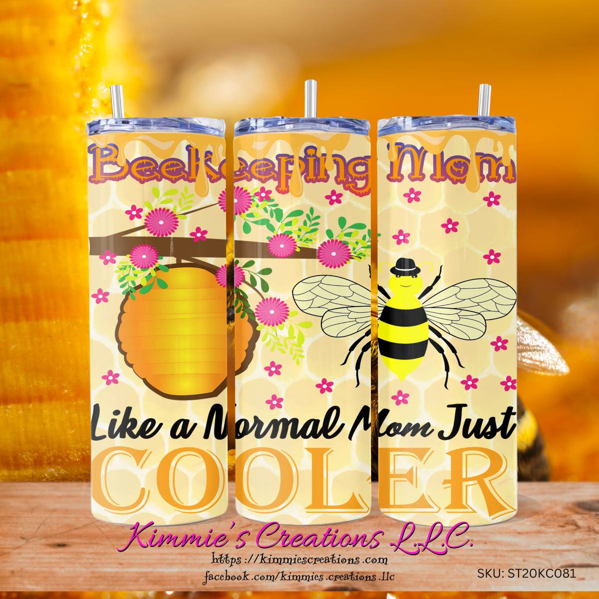 Beekeeping Mom or Dad skinny tumbler