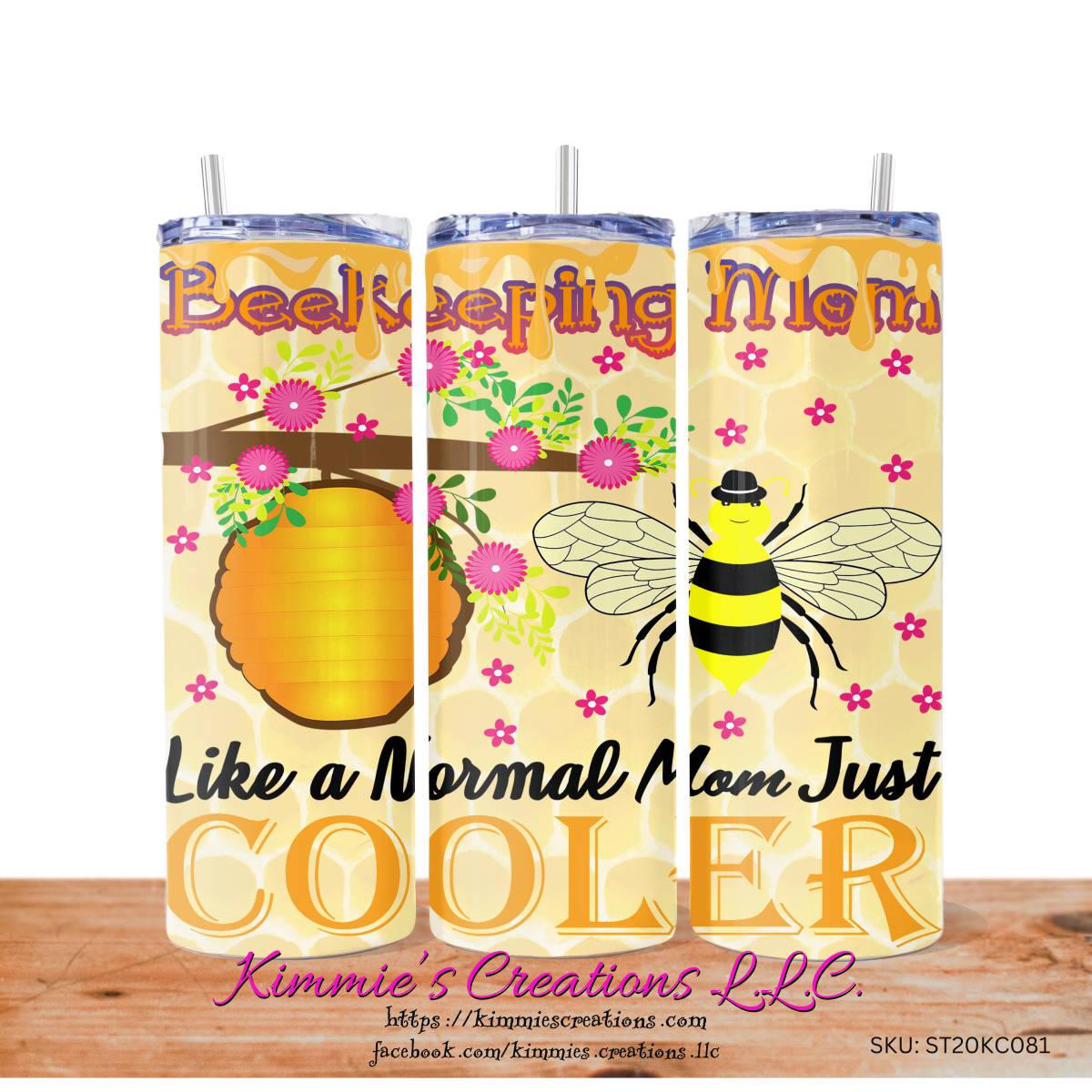 Beekeeping Mom or Dad skinny tumbler