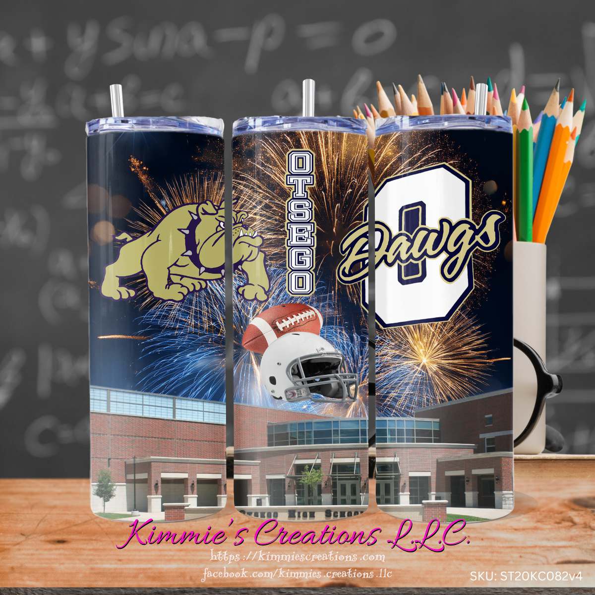 Otsego High School designs on a Skinny Tumbler